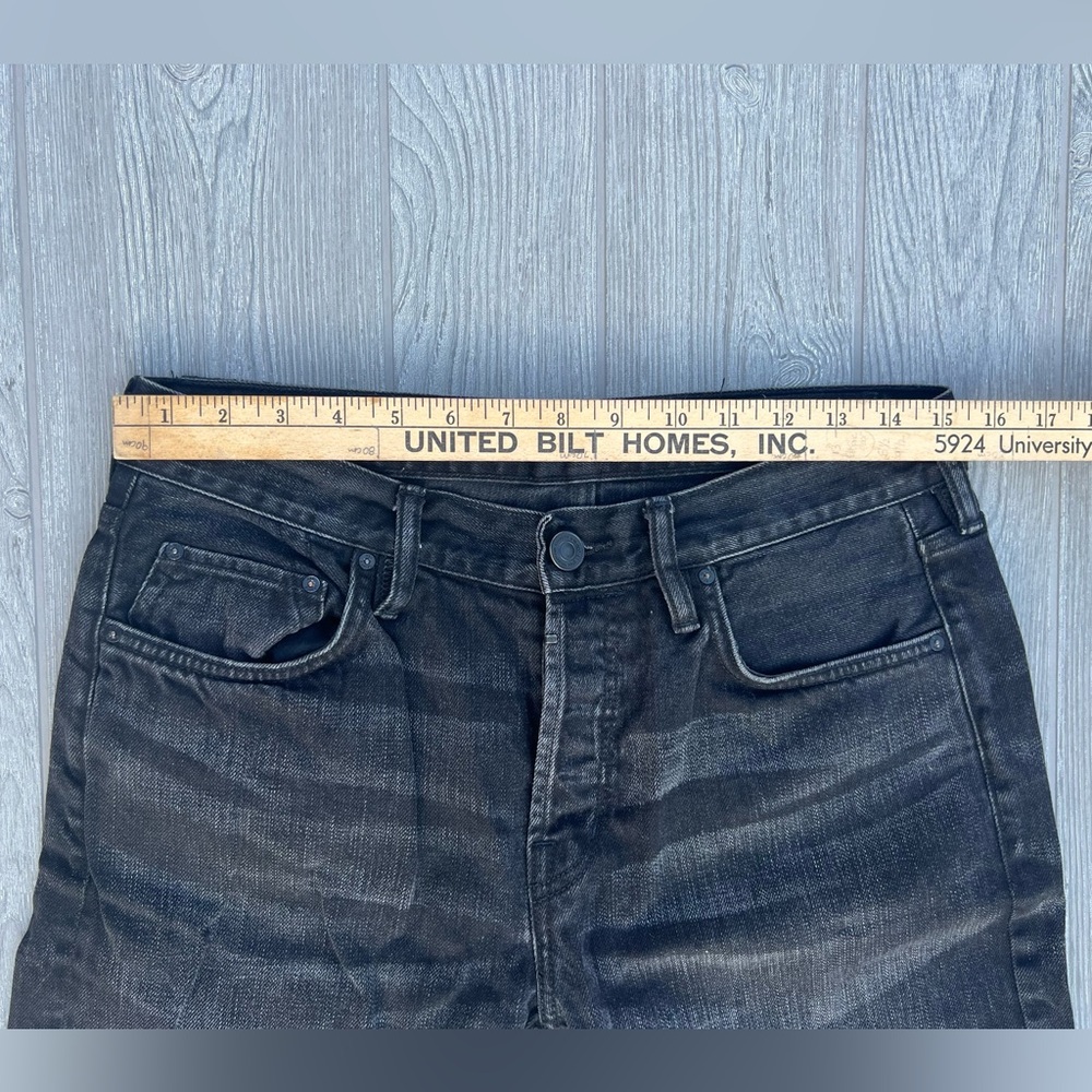 100% Cotton Men’s All Saints Switch Fit Washed Black Premium Denim Shorts Sz 30 - Picture 6 of 9